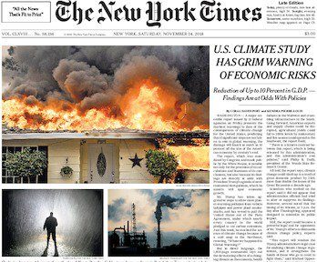 NYT front page on 24 November 2018